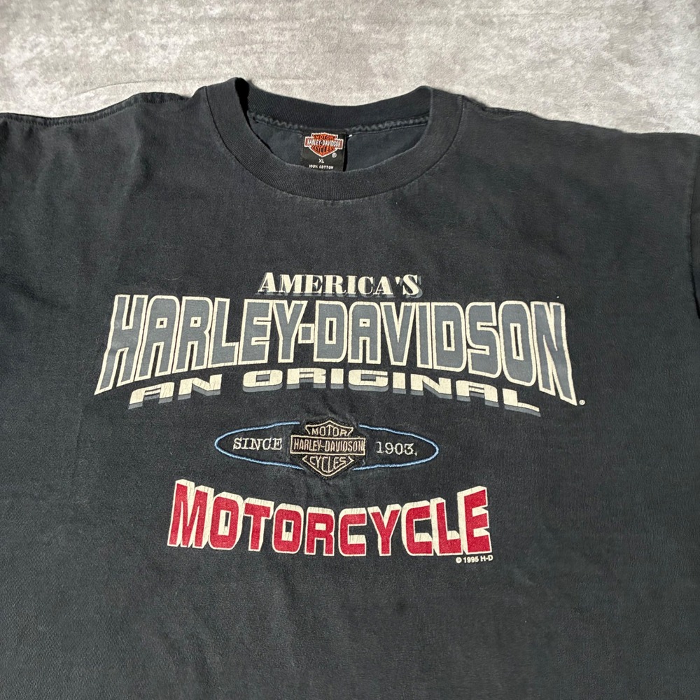 Vintage 1995 Harley Davidson T Shirt XL Baton Rouge Louisiana Single Stitch